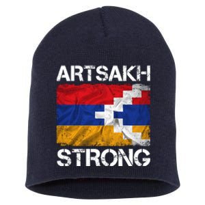 Armenia Flag Artsakh Strong Protest Short Acrylic Beanie