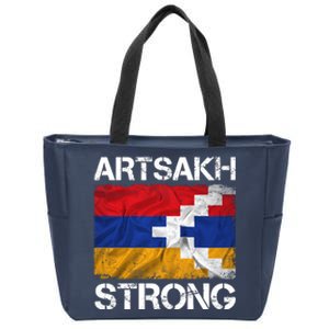 Armenia Flag Artsakh Strong Protest Zip Tote Bag