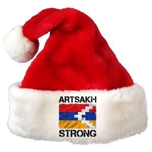 Armenia Flag Artsakh Strong Protest Premium Christmas Santa Hat