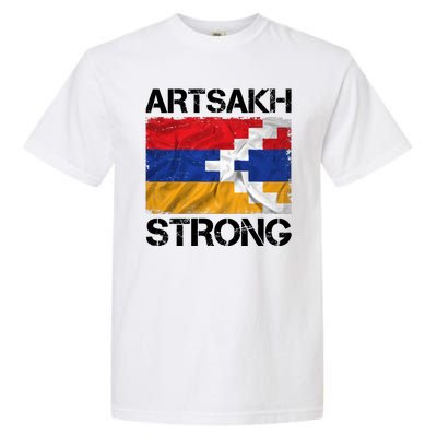 Armenia Flag Artsakh Strong Protest Garment-Dyed Heavyweight T-Shirt