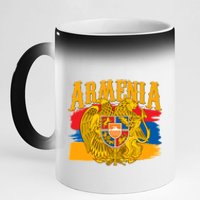 Armenia Flag Crest Artsakh Protest  11oz Black Color Changing Mug