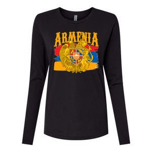 Armenia Flag Crest Artsakh Protest  Womens Cotton Relaxed Long Sleeve T-Shirt