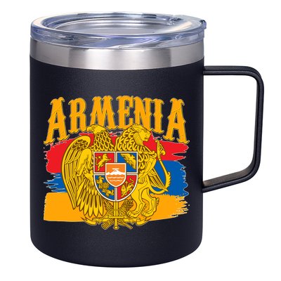Armenia Flag Crest Artsakh Protest  12oz Stainless Steel Coffee Mug