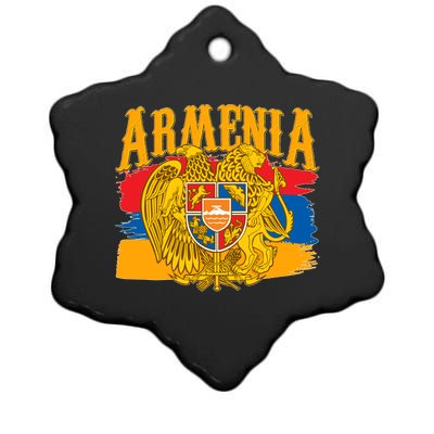 Armenia Flag Crest Artsakh Protest  Ceramic Star Ornament