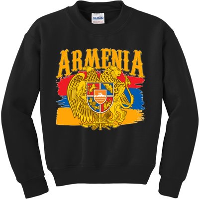 Armenia Flag Crest Artsakh Protest  Kids Sweatshirt