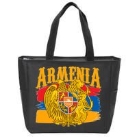 Armenia Flag Crest Artsakh Protest  Zip Tote Bag