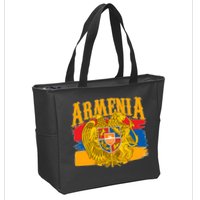 Armenia Flag Crest Artsakh Protest  Zip Tote Bag