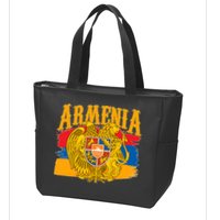 Armenia Flag Crest Artsakh Protest  Zip Tote Bag
