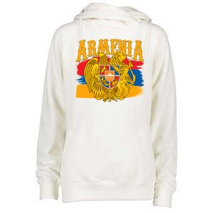 Armenia Flag Crest Artsakh Protest  Womens Funnel Neck Pullover Hood