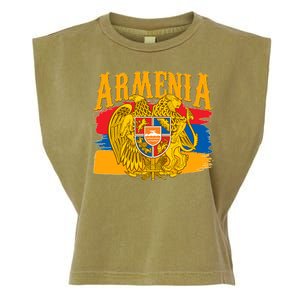 Armenia Flag Crest Artsakh Protest  Garment-Dyed Women's Muscle Tee