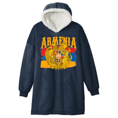 Armenia Flag Crest Artsakh Protest  Hooded Wearable Blanket