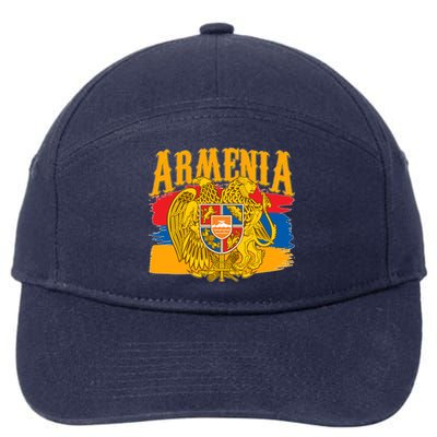 Armenia Flag Crest Artsakh Protest  7-Panel Snapback Hat