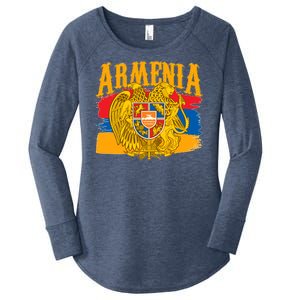 Armenia Flag Crest Artsakh Protest  Women's Perfect Tri Tunic Long Sleeve Shirt