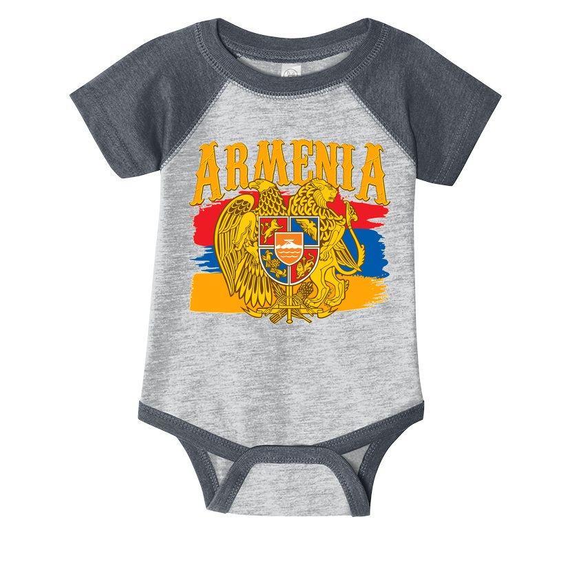 Armenia Flag Crest Artsakh Protest  Infant Baby Jersey Bodysuit