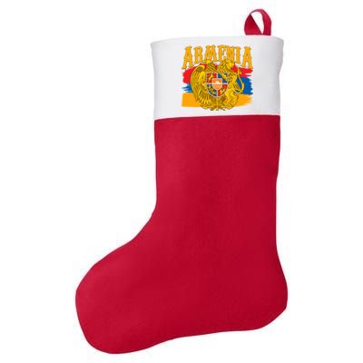 Armenia Flag Crest Artsakh Protest  Felt Holiday Christmas Stocking