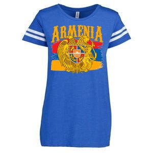 Armenia Flag Crest Artsakh Protest  Enza Ladies Jersey Football T-Shirt