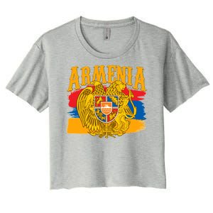 Armenia Flag Crest Artsakh Protest  Women's Crop Top Tee