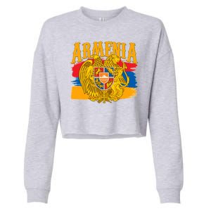 Armenia Flag Crest Artsakh Protest  Cropped Pullover Crew