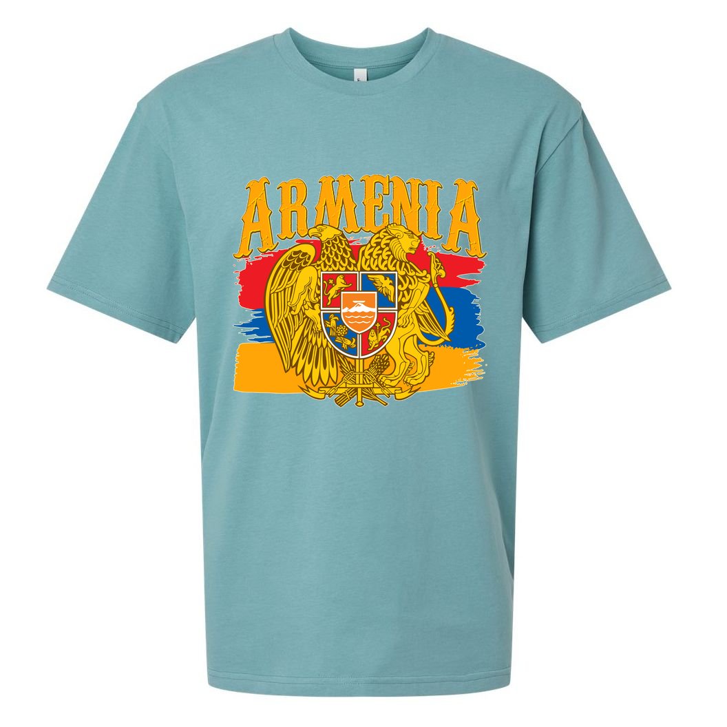 Armenia Flag Crest Artsakh Protest  Sueded Cloud Jersey T-Shirt