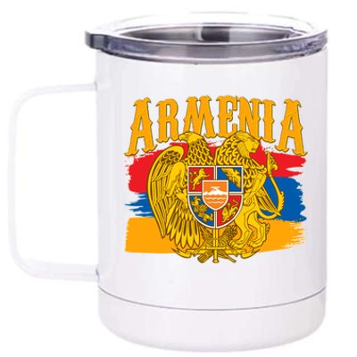 Armenia Flag Crest Artsakh Protest  12 oz Stainless Steel Tumbler Cup