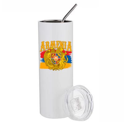 Armenia Flag Crest Artsakh Protest  Stainless Steel Tumbler