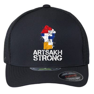 Armenian Protest Artsakh Strong Flag Colors Fist Flexfit Unipanel Trucker Cap