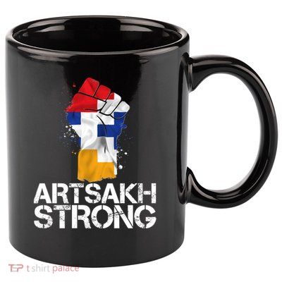 Armenian Protest Artsakh Strong Flag Colors Fist 11oz C Handle Ceramic Mug