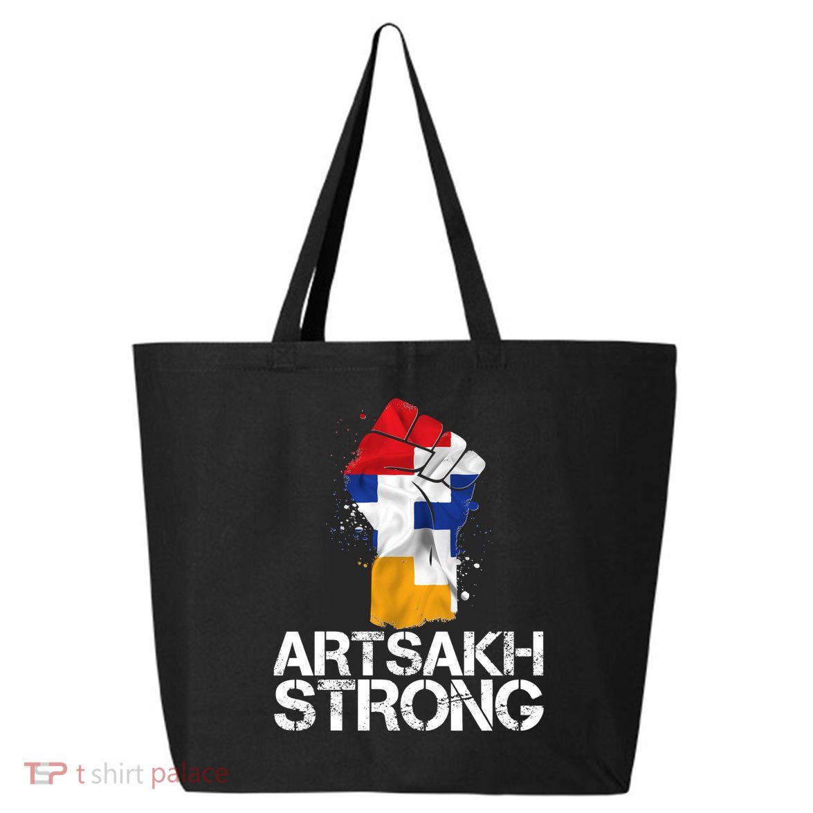 Armenian Protest Artsakh Strong Flag Colors Fist 25L Jumbo Tote