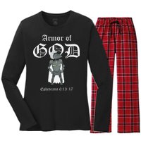 Armor Of God Women's Long Sleeve Flannel Pajama Set 