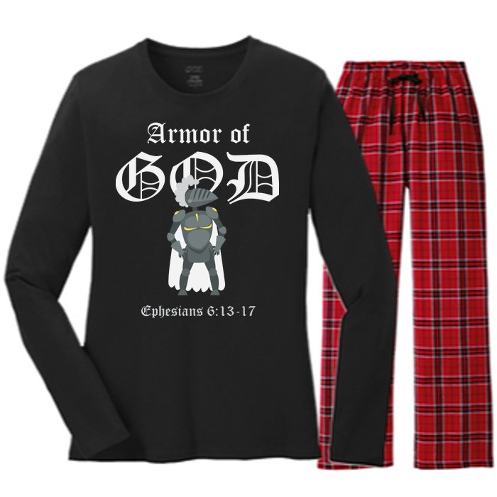 Armor Of God Women's Long Sleeve Flannel Pajama Set 