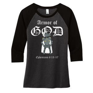 Armor Of God Women's Tri-Blend 3/4-Sleeve Raglan Shirt