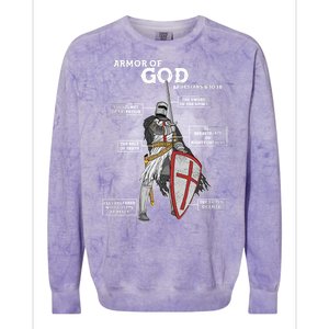 Armor Of God Ephesian 6:10-18 Colorblast Crewneck Sweatshirt