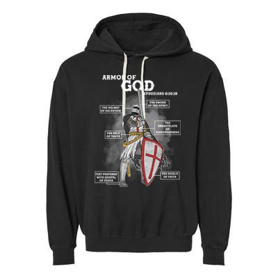 Armor Of God Ephesian 6:10-18 Garment-Dyed Fleece Hoodie