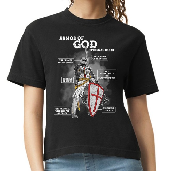 Armor Of God Ephesian 6:10-18 Comfort Colors Boxy T-Shirt