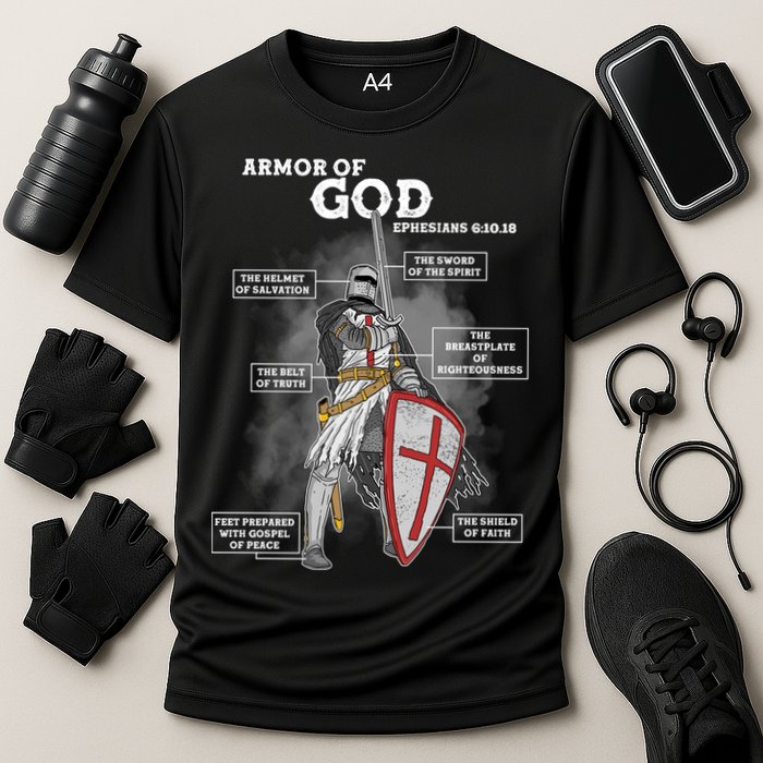 Armor Of God Ephesian 6:10-18 Cooling Performance Crew T-Shirt