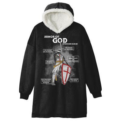 Armor Of God Ephesian 6:10-18 Hooded Wearable Blanket