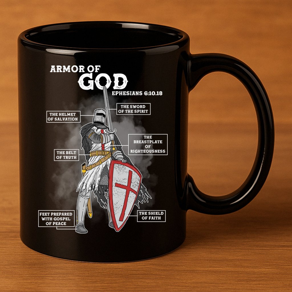 Armor Of God Ephesian 6:10-18 11oz C Handle Ceramic Mug