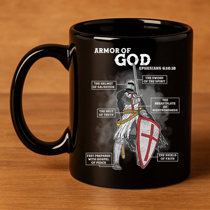 Armor Of God Ephesian 6:10-18 11oz C Handle Ceramic Mug