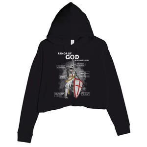 Armor Of God Ephesian 6:10-18 Crop Fleece Hoodie