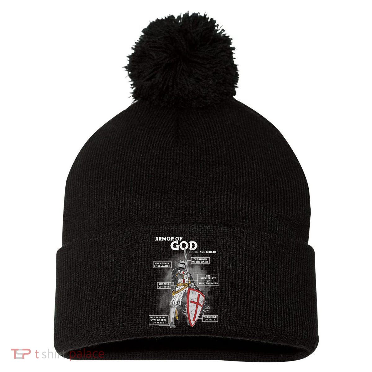 Armor Of God Ephesian 6:10-18 Pom Pom 12in Knit Beanie