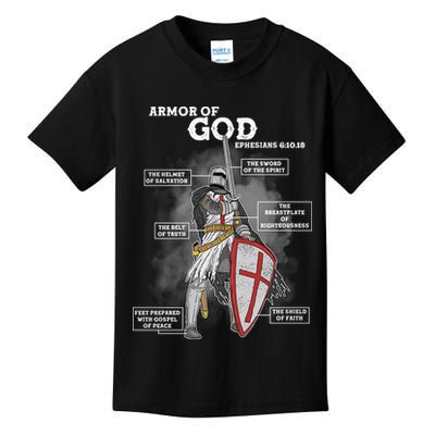 Armor Of God Ephesian 6:10-18 Kids T-Shirt