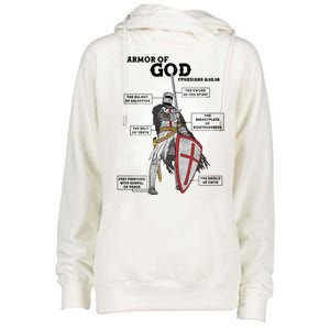 Armor Of God Ephesian 6:10-18 Womens Funnel Neck Pullover Hood