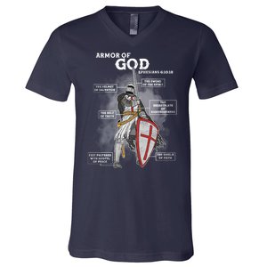 Armor Of God Ephesian 6:10-18 V-Neck T-Shirt