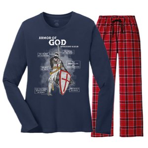 Armor Of God Ephesian 6:10-18 Women's Long Sleeve Flannel Pajama Set 