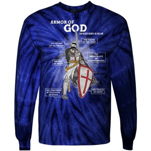 Armor Of God Ephesian 6:10-18 Tie-Dye Long Sleeve Shirt