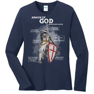 Armor Of God Ephesian 6:10-18 Ladies Long Sleeve Shirt