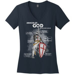 Armor Of God Ephesian 6:10-18 Women's V-Neck T-Shirt