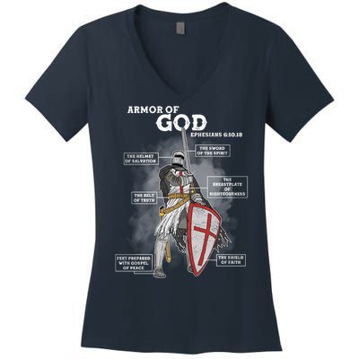 Armor Of God Ephesian 6:10-18 Women's V-Neck T-Shirt