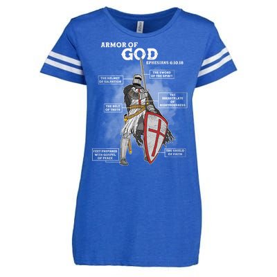 Armor Of God Ephesian 6:10-18 Enza Ladies Jersey Football T-Shirt