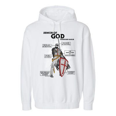 Armor Of God Ephesian 6:10-18 Garment-Dyed Fleece Hoodie